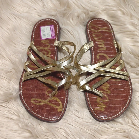 Sam Edelman Shoes - Sam Edelman Gold strappy sandals 10M